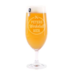 Persönlich gravierte Pilstulpe für das Feierabendbier oder andere Gelegenheiten