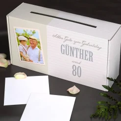 Personalisierbare Glückwunschkarten-Box zum Geburtstag