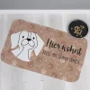 Personalisierbare Hundematte als Napfunterlage mit Wunschtext | rutschfest