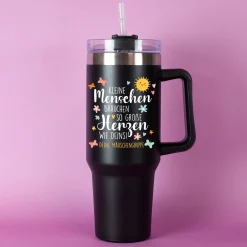 Personalisierbarer Thermobecher XXL als Geschenk für Erzieherinnen & Lehrer | 1,2 Liter Cup