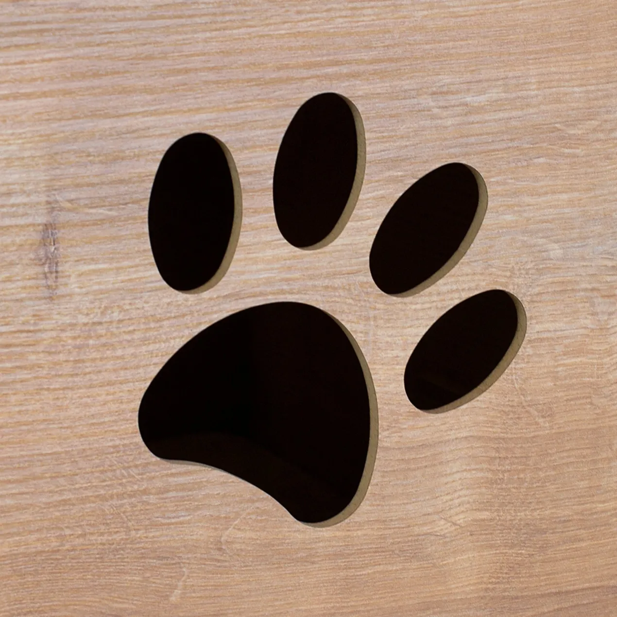 Personalisierbares clipfritz Katzenhaus mit Futterstation | Holz Haus mit Name für Katzen