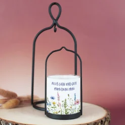 Personalisierbares Ritzenhoff Windlicht mit eigenem Text | Blumenwiese
