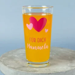 Personalisierbares Trinkglas mit Herz-Motiv | 380 ml Glas von Ritzenhoff & Breker