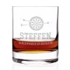 Personalisierbares Whisky Glas mit Dart Gravur | Whiskeyglas mit Name für Dartspieler