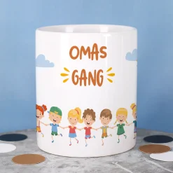 Personalisierbare Tasse für Familien, Erzieher & Lieblingsmenschen mit bis zu 10 Kindern | Gang