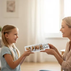 Personalisierbare XXL Schokolade mit 4 Fotos als Geschenk für die beste Mama | 300 g