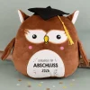 Personalisierte Abi-Eule mit Doktorhut | Kuscheltier zum Abitur & Schulabschluss mit Wunschtext