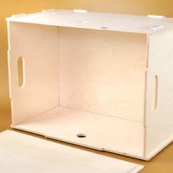 Personalisierte Allzweckbox BOB aus Holz von clipfritz mit Wunschtext | Stapelbare Aufbewahrungsbox