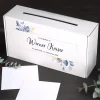 Personalisierte Briefbox für Trauerfeiern | Kondolenzbox mit Blattmotiv