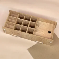 Personalisierte clipfritz Stiftebox aus Holz mit Name | Schreibtisch Organizer als Geschenk