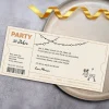 Personalisierte Einladungskarte zum Geburtstag als VIP Ticket mit Foto & Wunschtext | DIN lang Karte