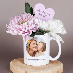 Personalisierte Fototasse für Mama, Oma oder Freundin | Du bist die Beste | Muttertagsgeschenk