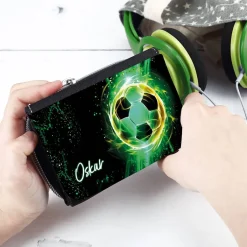 Personalisierte Geldbörse mit Fußball-Motiv und Name
