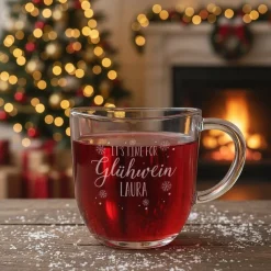 Personalisierte Glühwein Tasse mit Gravur | It´s time for Glühwein | 280 ml