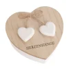 Personalisierte Herzdose aus Holz zur Hochzeit oder Verlobung