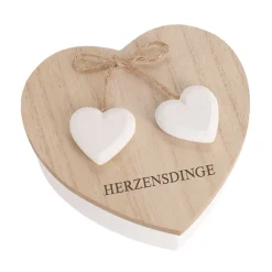 Personalisierte Herzdose aus Holz zur Hochzeit oder Verlobung
