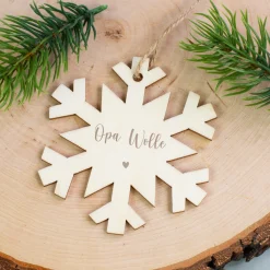 Personalisierte Holzanhänger mit Name & Herzmotiv – 4 Formen | Weihnachtsanhänger & Weihnachtsdeko
