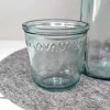 Personalisierte Karaffe mit Trinkglas mit Name für Wellness & Yoga | Motiv Seerose