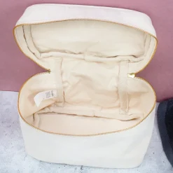 Personalisierte Kosmetiktasche mit Name & Zweig | Kulturbeutel aus Baumwolle als Geschenk