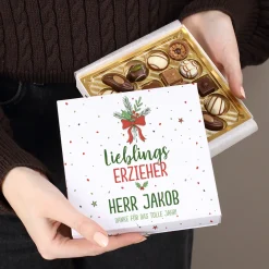 Personalisierte Lindt Pralinen zu Weihnachten 'Lieblingsmensch' mit Wunschtext | Dankeschöngeschenk