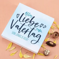Personalisierte Lindt Pralinen - Alles Liebe zum Vatertag - Schokolade | Geschenk für Papa & Männertag