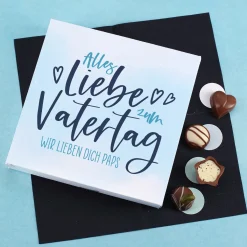 Personalisierte Lindt Pralinen - Alles Liebe zum Vatertag - Schokolade | Geschenk für Papa & Männertag