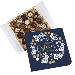 Personalisierte Lindt Pralinenbox mit Name zu Ostern | 100 g Mini Pralinés im edlen Hasen-Design