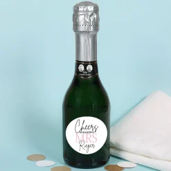 Personalisierte Mini-Sektflasche – „Cheers auf die zukünftige Mrs