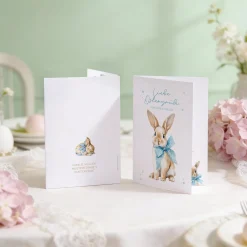Personalisierte Osterkarte mit Foto & Wunschtext | Individuelle Grußkarte zu Ostern mit Hasenmotiv