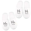 Personalisierte Pantoffeln zur Hochzeit | Slipper Set 'Mr. & Mrs' mit Name als Hochzeitsgeschenk