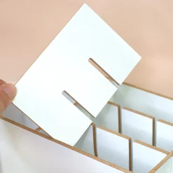 Personalisierter clipfritz Make up Organizer aus Holz | Kosmetik Aufbewahrung mit Name