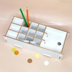 Personalisierter clipfritz Make up Organizer aus Holz | Kosmetik Aufbewahrung mit Name