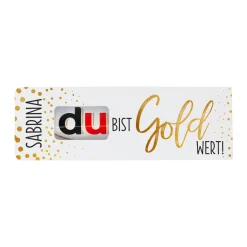 Personalisierter duplo Riegel mit Name als kleines Geschenk | Du bist Gold wert!