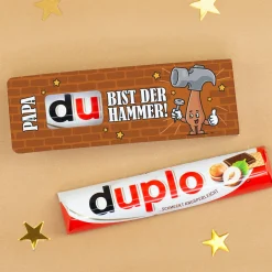 Personalisierter duplo Riegel als Geschenk für Männer | Schokoriegel mit Name zu Vatertag