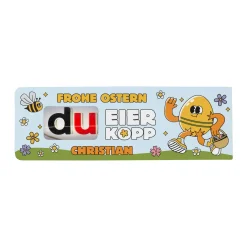 Personalisierter duplo Riegel zu Ostern mit Name | Frohe Ostern du Eierkopp Schokolade als Geschenk
