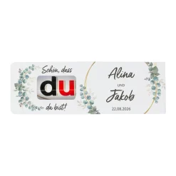 Personalisierter duplo Riegel als Gastgeschenk zur Hochzeit | Schokoriegel mit Namen & Datum