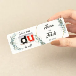 Personalisierter duplo Riegel als Gastgeschenk zur Hochzeit | Schokoriegel mit Namen & Datum