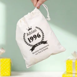 Personalisierter Geschenksack zum Geburtstag mit Name & Wunschtext | Geschenkverpackung in 3 Größen