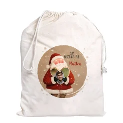 Personalisierter Geschenksack mit Foto-Herz, Wunschtext & Name | Geschenkverpackung zu Weihnachten