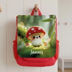 Personalisierter Glückspilz Kindergarten Rucksack mit Name | Geschenk für Kinder