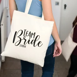 Personalisierter Jutebeutel „Team Bride“ – Perfekt für Junggesellinnenabschied & Hochzeit