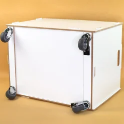 Personalisierte Rollbox aus Holz von clipfritz | Aufbewahrungsbox mit Spielzeugmotiv & Wunschtext