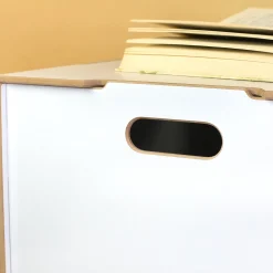 Personalisierte Rollbox aus Holz von clipfritz | Aufbewahrungsbox mit Spielzeugmotiv & Wunschtext