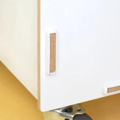 Personalisierte Rollbox aus Holz von clipfritz - Bunte Bausteinwelt | Kinder-Spielzeugkiste mit Name
