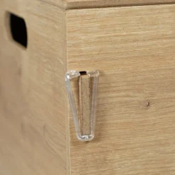 Personalisierte Rollbox aus Holz mit Bären-Motiv von clipfritz | Spielzeugkiste für Kinder mit Name