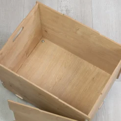 Personalisierte Rollbox aus Holz von clipfritz - Spielzeugkiste mit Weltraum Motiv & Name für Jungen