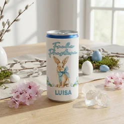 Personalisierter Secco 'Frohe Prostern' mit Wunschtext | Secco Dose zu Ostern mit Osterhase