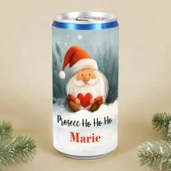 Personalisierter Secco mit Wichtel & Wunschtext | Sektgeschenk in der Dose zu Weihnachten