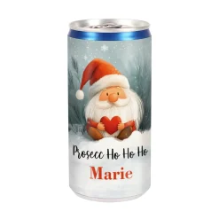 Personalisierter Secco mit Wichtel & Wunschtext | Sektgeschenk in der Dose zu Weihnachten