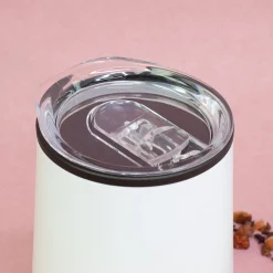 Personalisierter Thermobecher mit Name und Winterwärmer-Motiv in 2 Farben | Geschenk zu Weihnachten